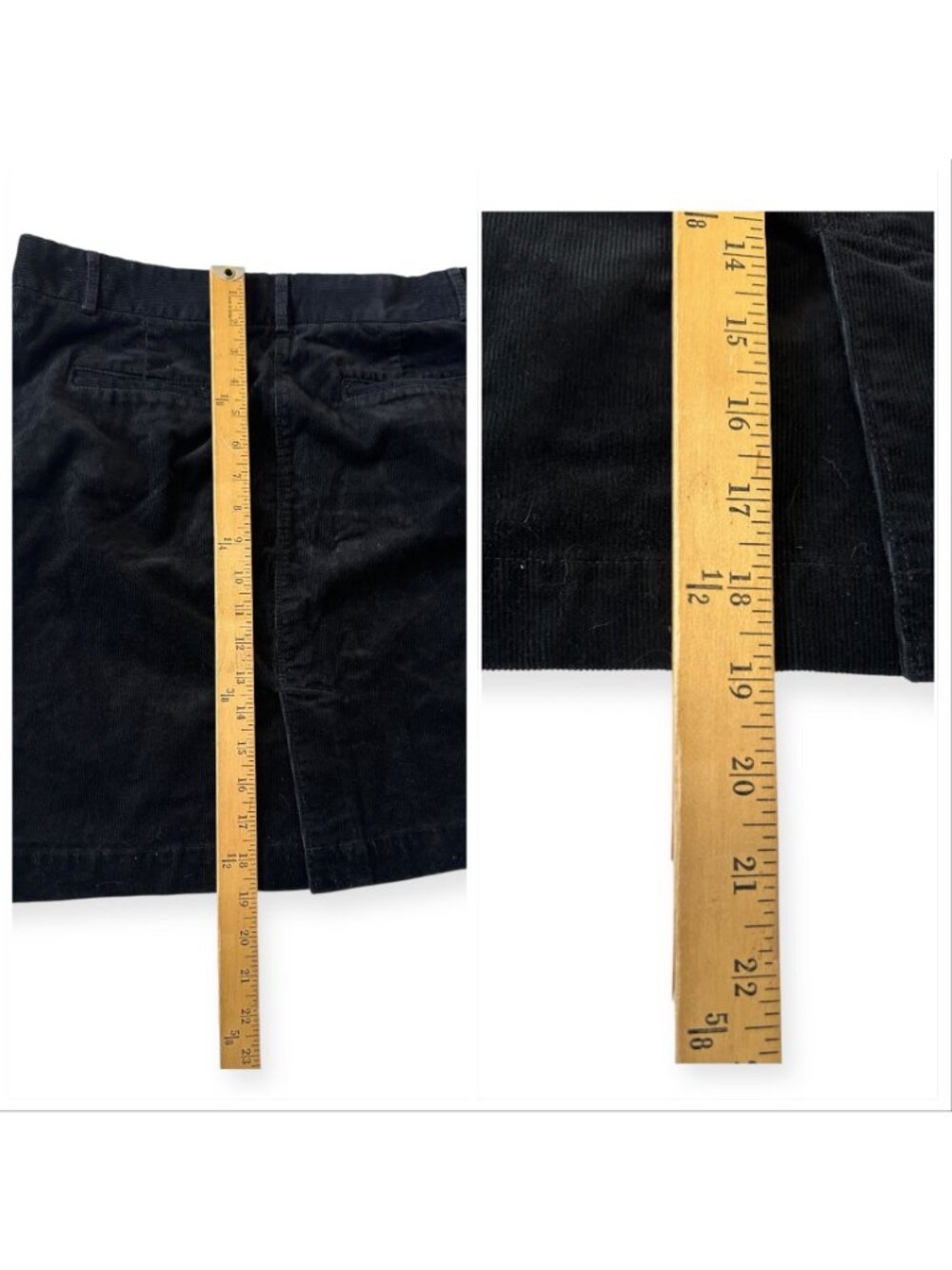 J. Crew Stretch Corduroy Skirt, Size 12P, Black - Picture 8 of 8